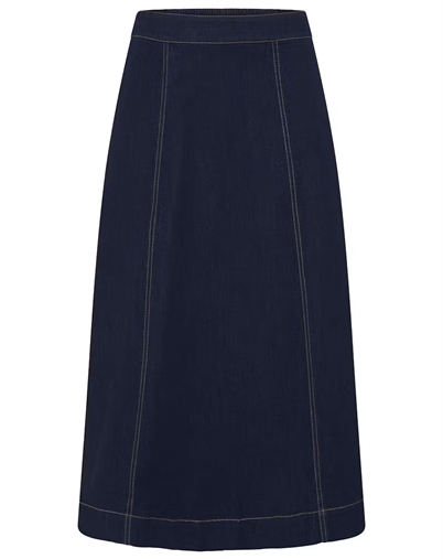 Fransa - FRChicago Nederdel - Unwashed Blue Denim